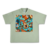 Oil Green coffee and barista gnomes with glitter seamless pattern bbs Urban Heavy Tee - BundleAndBundleShop