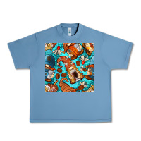 Pebble Blue coffee and barista gnomes with glitter seamless pattern bbs Urban Heavy Tee - BundleAndBundleShop