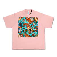 Salmon coffee and barista gnomes with glitter seamless pattern bbs Urban Heavy Tee - BundleAndBundleShop
