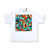 White coffee and barista gnomes with glitter seamless pattern bbs Urban Heavy Tee - BundleAndBundleShop
