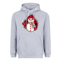 Heather Grey snowman christmas Heavyweight Hoodie - JahusDesignShop