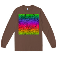 Chestnut colorful tiger seamless pattern Long Sleeve Tee - BundleAndBundleShop