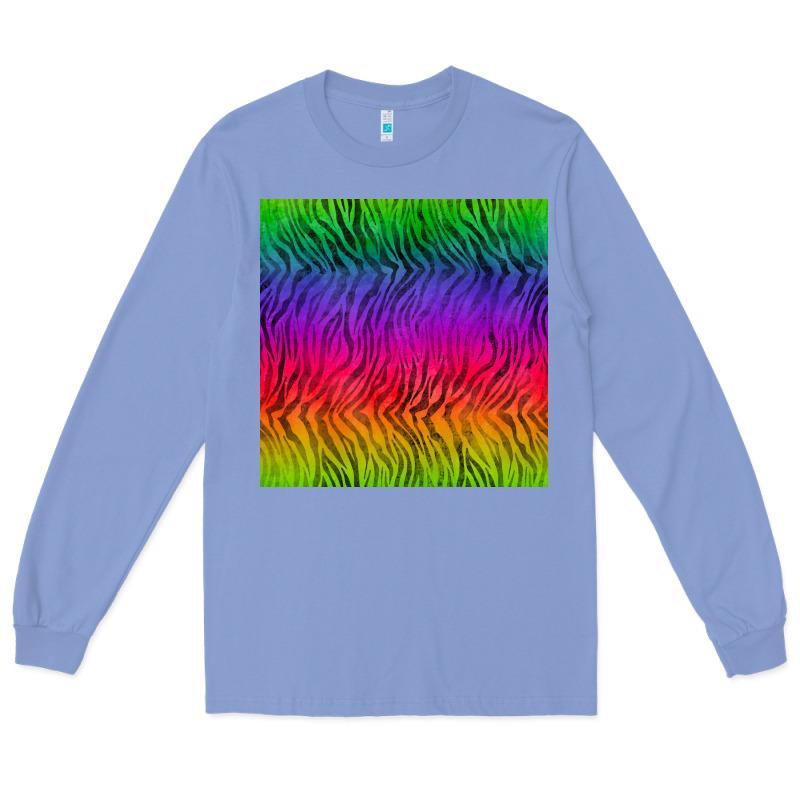 Colorful Tiger Seamless Pattern Long Sleeve Tee by BundleAndBundleShop | Teevron