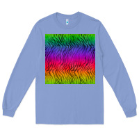 Colony Blue colorful tiger seamless pattern Long Sleeve Tee - BundleAndBundleShop