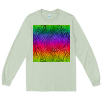 Matcha colorful tiger seamless pattern Long Sleeve Tee - BundleAndBundleShop