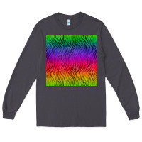 Smoke colorful tiger seamless pattern Long Sleeve Tee - BundleAndBundleShop