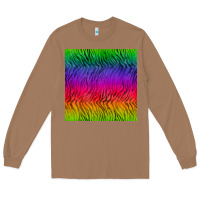 Toasted Coconut colorful tiger seamless pattern Long Sleeve Tee - BundleAndBundleShop