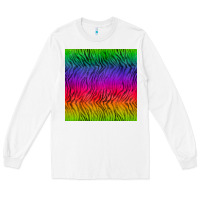 White colorful tiger seamless pattern Long Sleeve Tee - BundleAndBundleShop