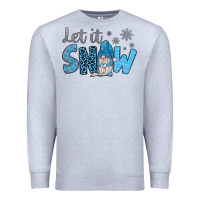 Heather Grey let it snow Premium Sweatshirt - JahusDesignShop