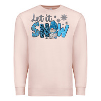 Pale Pink let it snow Premium Sweatshirt - JahusDesignShop