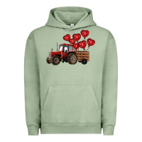 Pigment Oil Green farm tractor Urban Hoodie - RanaPortraitStore