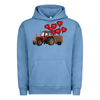 Pigment Pebble Blue farm tractor Urban Hoodie - RanaPortraitStore