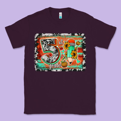 Western Back To School 5th Grade 2 Classic Tee Designed By Jasminsmagicworld
