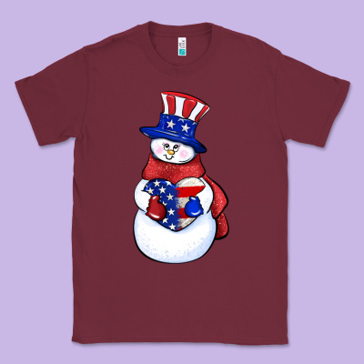 Patriotic Snowman 4th Of July Classic Tee Designed By Howdyjamesfarm