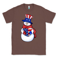 Chestnut Patriotic snowman 4th of july Classic Tee - HowdyJamesFarm