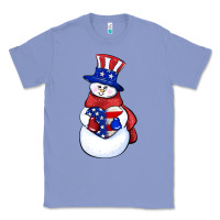 Colony Blue Patriotic snowman 4th of july Classic Tee - HowdyJamesFarm