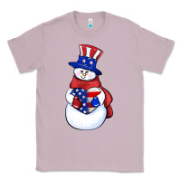 Lilac Patriotic snowman 4th of july Classic Tee - HowdyJamesFarm