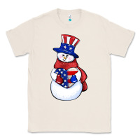 Natural Patriotic snowman 4th of july Classic Tee - HowdyJamesFarm