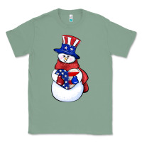 Sage Patriotic snowman 4th of july Classic Tee - HowdyJamesFarm