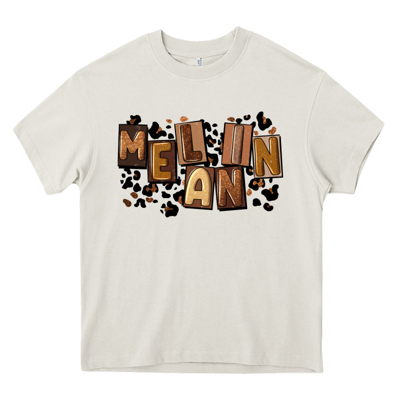 Melanin With Leopard Heavy Core Tee by CowGirlArtShop | Teevron