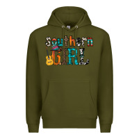 Army Green southern girl Premium Hoodie - RacoonDesign