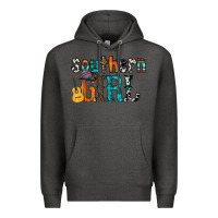 Charcoal Heather southern girl Premium Hoodie - RacoonDesign
