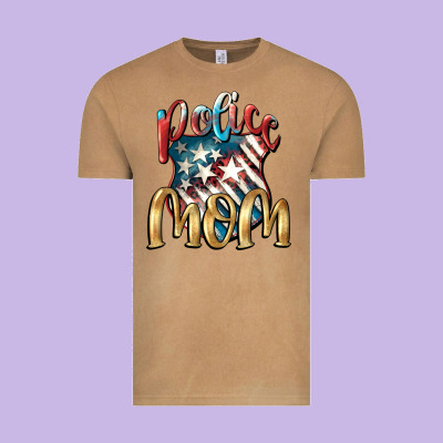Police Mom Mother's Day Vintage Tee Designed By Fadigitalartstudio