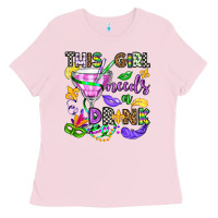 Bubblegum Pink this girl needs a drink Ladies Tee - OliviaCreatesArt