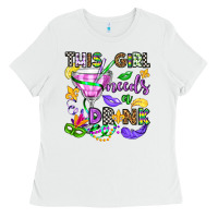 White this girl needs a drink Ladies Tee - OliviaCreatesArt