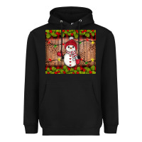Black snowman Christmas Heavyweight Hoodie - JahusDesignShop