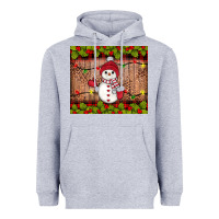 Heather Grey snowman Christmas Heavyweight Hoodie - JahusDesignShop