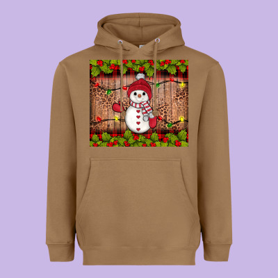 Snowman Christmas Heavyweight Hoodie Designed By Jahusdesignshop