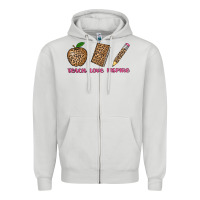 Dove Grey teach love inspire leopard Zipper Hoodie - AdoDesignShop