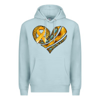 Blue Mist childhood cancer awareness heart Premium Hoodie - Jasminsmagicworld