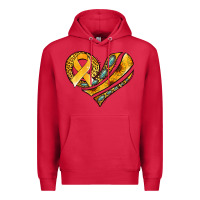 Cardinal childhood cancer awareness heart Premium Hoodie - Jasminsmagicworld
