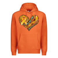 Carrot childhood cancer awareness heart Premium Hoodie - Jasminsmagicworld