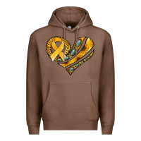 Chestnut childhood cancer awareness heart Premium Hoodie - Jasminsmagicworld
