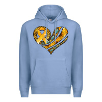 Colony Blue childhood cancer awareness heart Premium Hoodie - Jasminsmagicworld