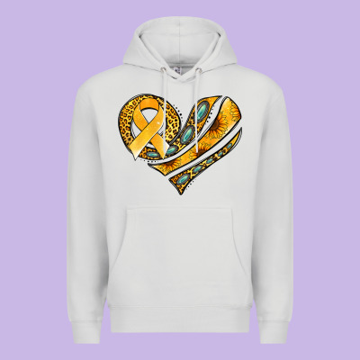 Childhood Cancer Awareness Heart Premium Hoodie Designed By Jasminsmagicworld