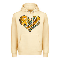 Pina Colada childhood cancer awareness heart Premium Hoodie - Jasminsmagicworld