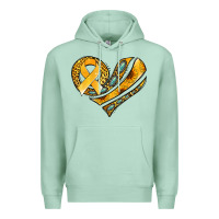 Seafoam childhood cancer awareness heart Premium Hoodie - Jasminsmagicworld