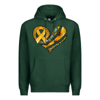 Sports Green childhood cancer awareness heart Premium Hoodie - Jasminsmagicworld