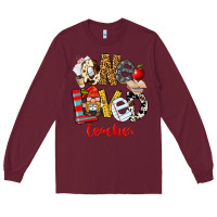 Burgundy One Loved Teacher Long Sleeve Tee - FaDigitalArtStudio