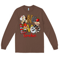 Chestnut One Loved Teacher Long Sleeve Tee - FaDigitalArtStudio