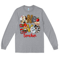 Heather Grey One Loved Teacher Long Sleeve Tee - FaDigitalArtStudio