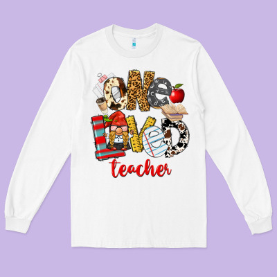 One Loved Teacher Long Sleeve Tee Designed By Fadigitalartstudio
