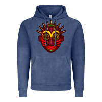 Vintage Denim african masks 2 Vintage Hoodie - BundleAndBundleShop