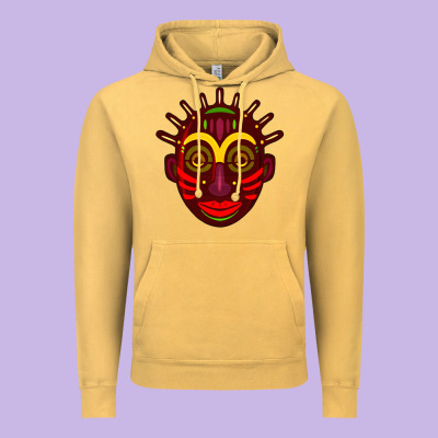 African Masks 2 Vintage Hoodie Designed By Bundleandbundleshop