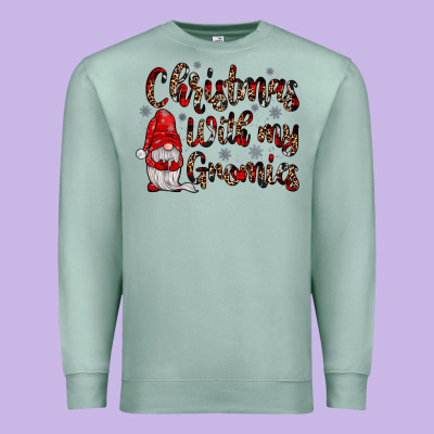 Christmas With My Gnomies Premium Sweatshirt Designed By Jahusdesignshop