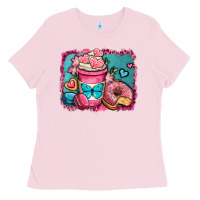 Valentines Day Coffee Cup And Sweets Ladies Tee | Teevron